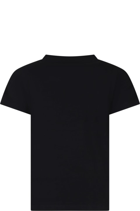 T-Shirts & Polo Shirts for Girls Versace Black T-shirt For Girl With Medusa