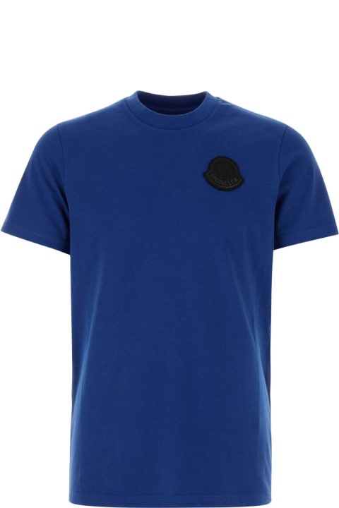Fashion for Men Moncler Electric Blue Cotton T-shirt