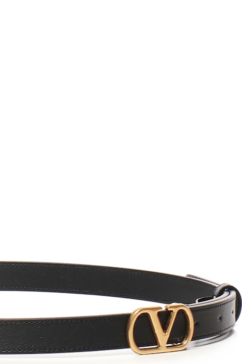 Valentino Garavani for Women Valentino Garavani Vlogo Belt In Shiny Calfskin