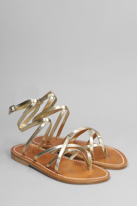 K.Jacques Sandals for Women K.Jacques Zenobie F Flats In Gold Leather
