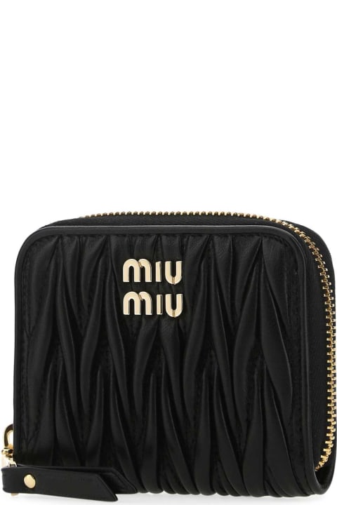 Miu Miu Wallets for Women Miu Miu Black Nappa Leather Coin Purse