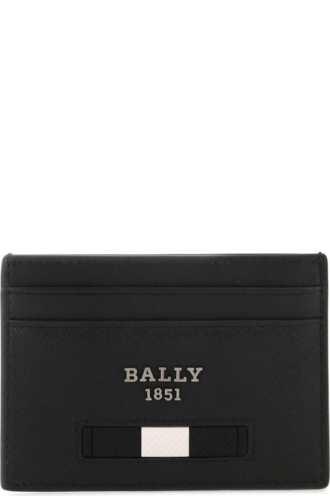 Bally Wallets for Men Bally Black Leather Card Holder