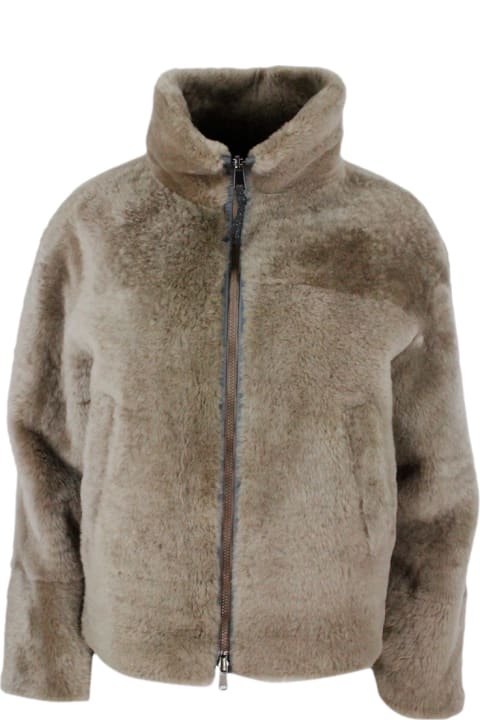 Brunello Cucinelli Clothing for Women Brunello Cucinelli Reversible Jacket Jacket In Very Soft And Precious Shearling