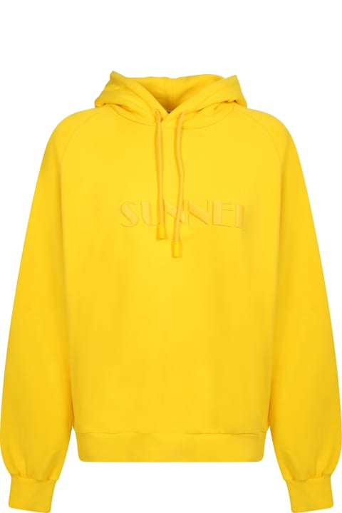 Sunnei Fleeces & Tracksuits for Women Sunnei Yellow Cotton Hood