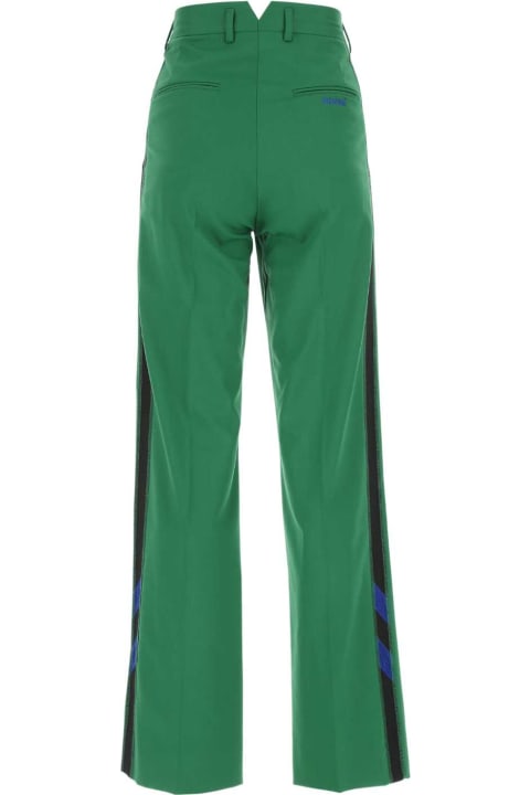 Koché Pants & Shorts for Women Koché Green Polyester Blend Wide-leg Pant