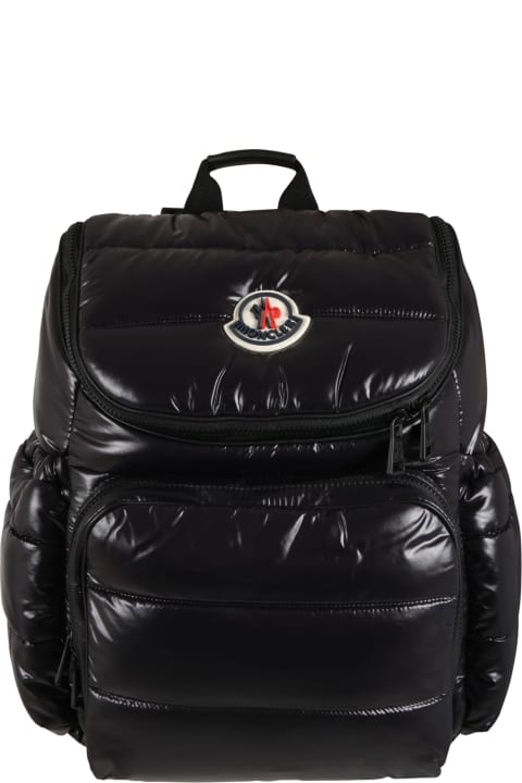 Black Backpack With Patch Logo