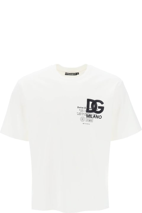 メンズ トップス Dolce & Gabbana T-shirt With Embroidery And Prints