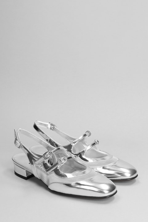 Carel Shoes for Women Carel Pechenight Ballet Flats In Silver Leather