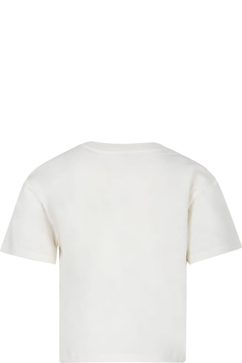 T-Shirts & Polo Shirts for Boys Lanvin Ivory T-shirt For Boy With Logo
