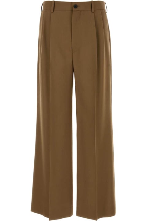 Quiet Luxury for Men The Row Biscuit Wool Holl Wide-leg Pant