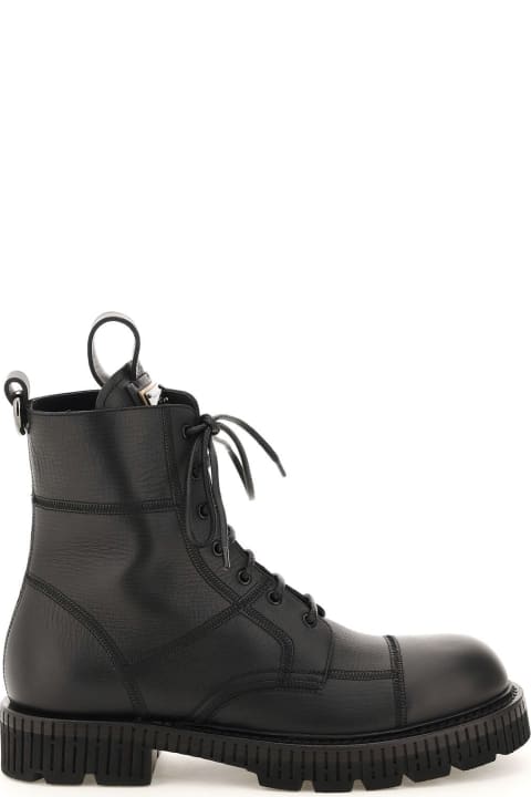 Dolce & Gabbana Shoes for Men Dolce & Gabbana Leather Lace Up Boots