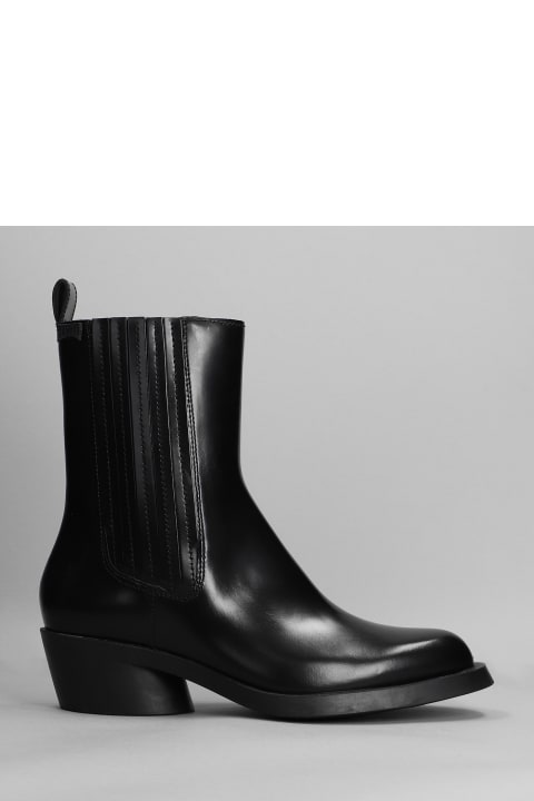 Bonnie Texan Ankle Boots In Black Leather