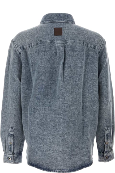 Homeware Loewe Denim Blue Cotton Blend Oversize Shirt