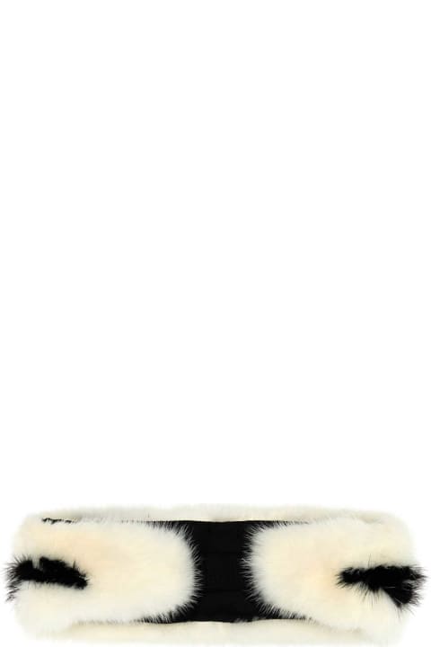Prada Accessories for Women Prada Ivory Fur Hairband