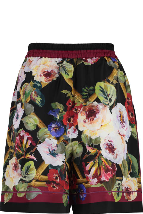 Dolce & Gabbana Clothing for Women Dolce & Gabbana Multicolor Silk Shorts
