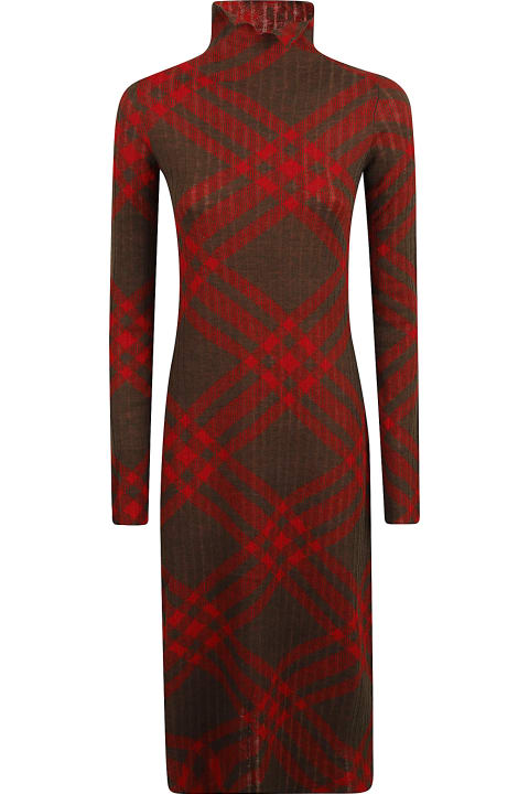 Homeware Burberry Ribbed Checked Sweater