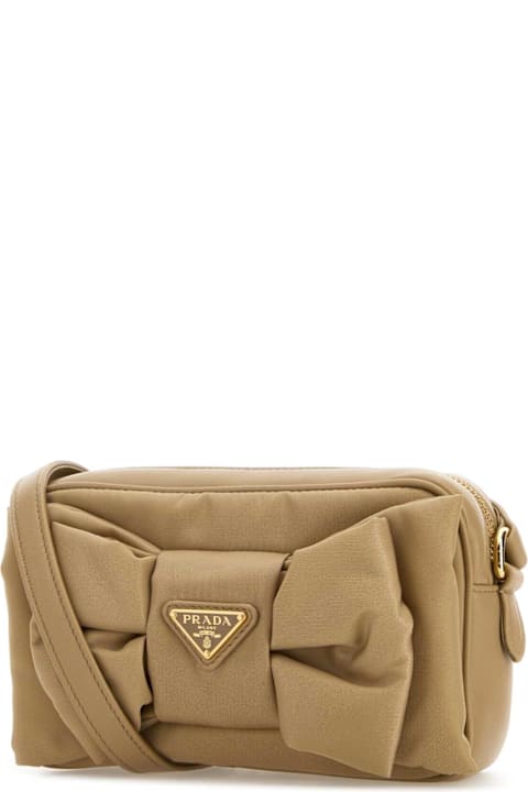 Prada Beige Re-nylon And Nappa Leather Mini Crossbody Bag
