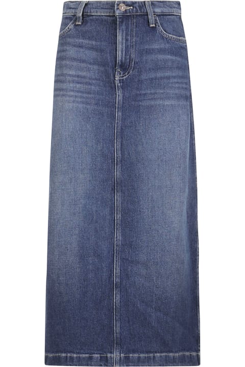 7 For All Mankind Clothing for Women 7 For All Mankind Midi Denim Skirt Wayne With Side Slits