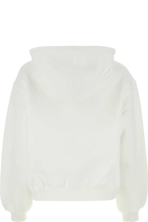 T by Alexander Wang for Men T by Alexander Wang White Cotton Blend Oversize Sweatshirt