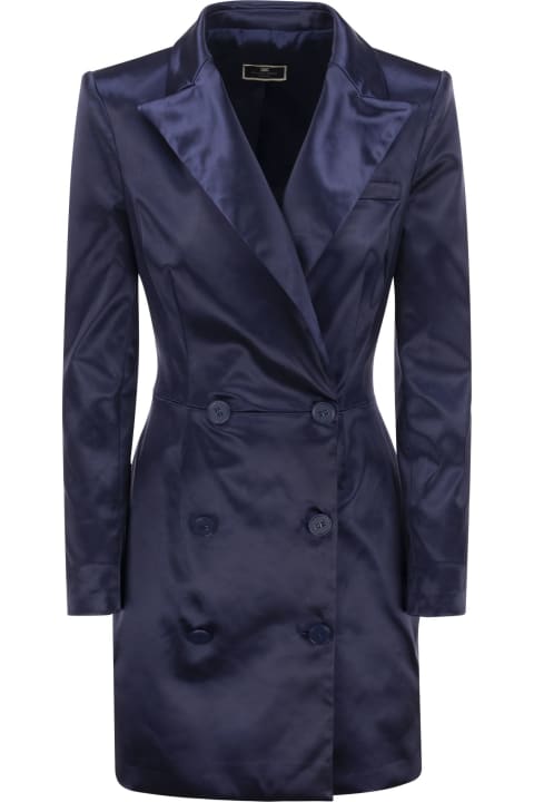Coats & Jackets for Women Elisabetta Franchi Fitted Satin Mini Dress