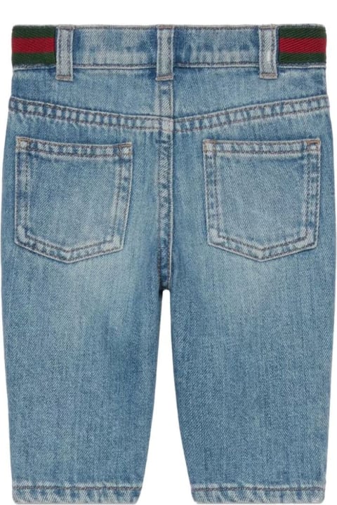 Bottoms for Baby Girls Gucci Gucci Kids Jeans Blue