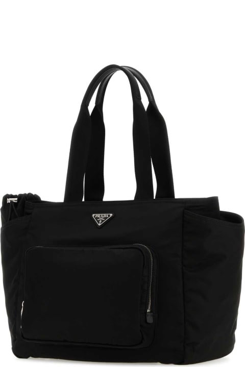 Prada for Women Prada Black Nylon Shopping Bag