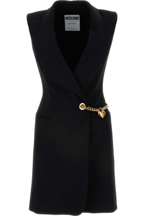 Moschino Coats & Jackets for Women Moschino Black Twill Blazer Dress