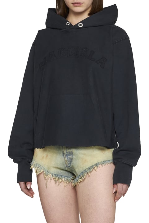 Fleeces & Tracksuits for Women Maison Margiela Logo Embroidered Hoodie