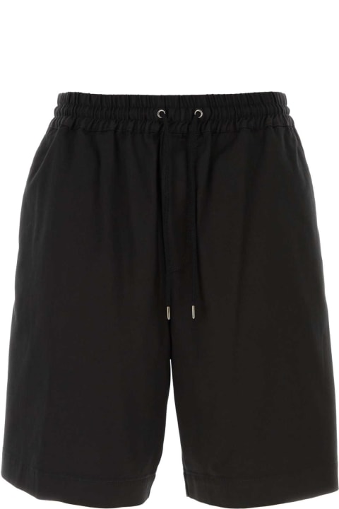Pants for Men Giorgio Armani Black Stretch Lyocell Blend Bermuda Shorts