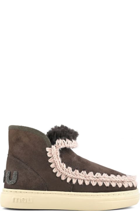 Mou Shoes for Women Mou Eskimo Sneaker Bold In Brown Leather