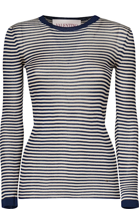 Valentino Garavani سترات لـ السيدات Valentino Garavani Striped Jersey