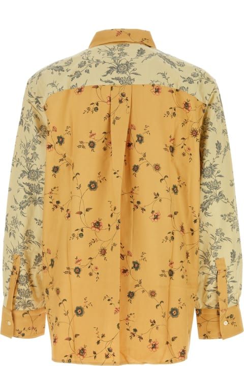 Homeware Marine Serre Upcycled Floral Linen Twin Pocket Shirt