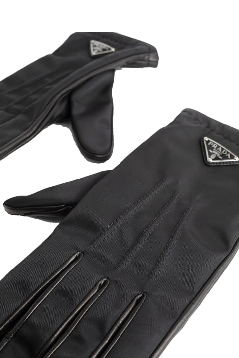 Accessories for Men Prada Nylon And Leather Gloves