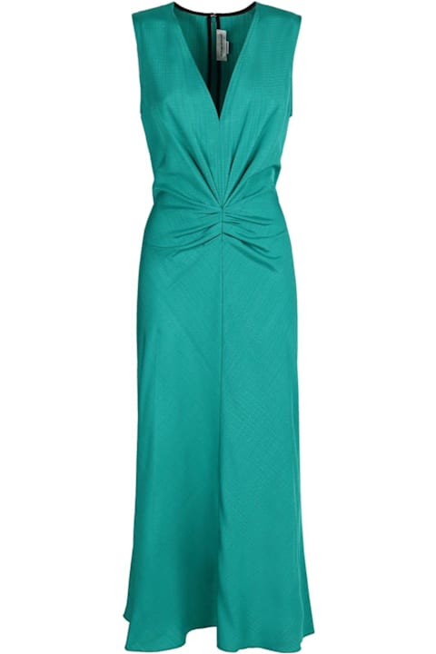 Homeware Victoria Beckham Gathered V-neck Midi Dress