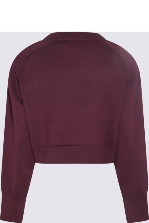 Fleeces & Tracksuits for Women Rotate by Birger Christensen Pickled Beet Cotton And Cashmere Blend Sweater