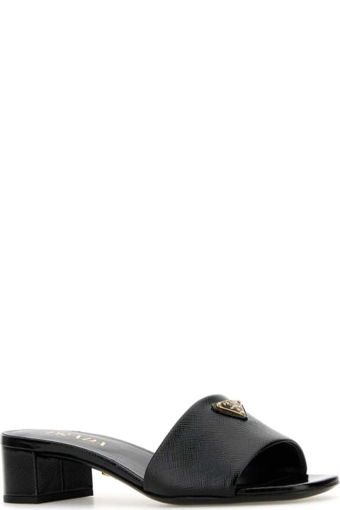 The Shoe Club for Women Prada Black Leather Mules