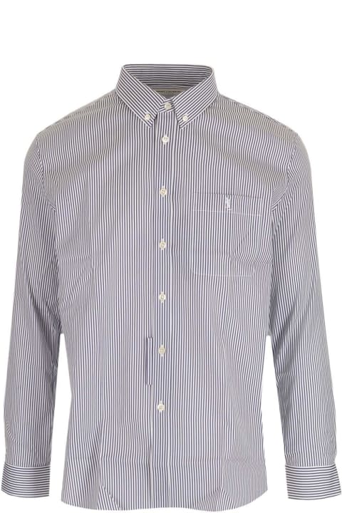 Saint Laurent Clothing for Men Saint Laurent Monogram Striped Shirt