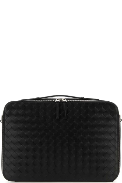 Bottega Veneta Luggage for Men Bottega Veneta Black Leather Getaway Briefcase