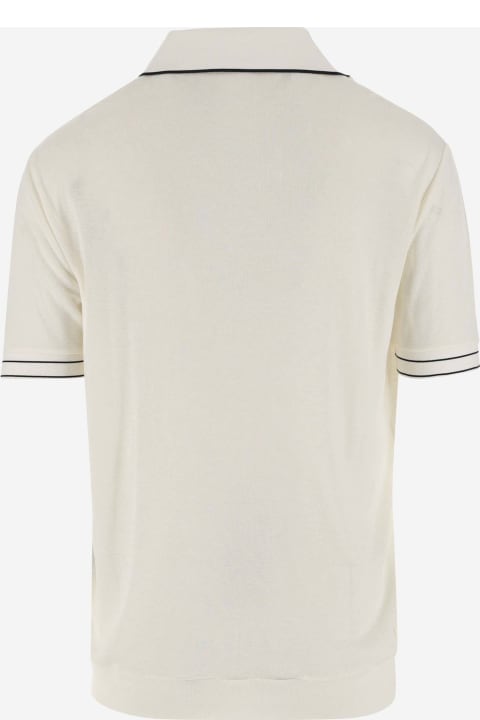 Giorgio Armani for Men Giorgio Armani Wool And Viscose Blend Polo Shirt