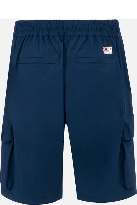 Homeware MC2 Saint Barth Navy Blue Technic Fabric Bermuda Shorts Deck