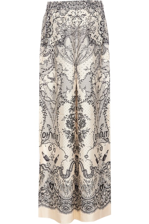 Homeware Zimmermann Printed Silk Crush Wide-leg Pant