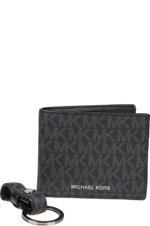 メンズ新着アイテム Michael Kors Slim Billfold Wallet With Keyring Box Set