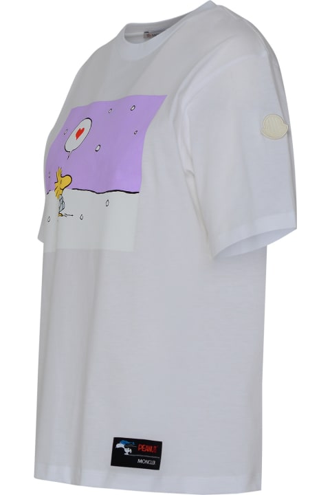 Moncler Clothing for Women Moncler White Cotton T-shirt