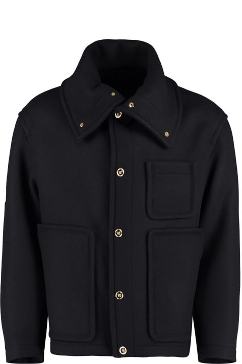 Coats & Jackets for Men Versace Wool Blend Jacket