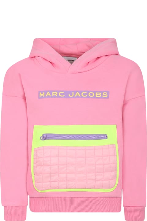 Little Marc Jacobs Sweaters & Sweatshirts for Girls Little Marc Jacobs Pink Sweatshirt For Girl With Logo