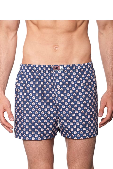 Homeware MC2 Saint Barth Man Underwear Boxer Piggy Print