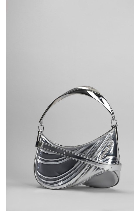 Bags for Women Mugler Curve 01 Foiled Finish Shoulder Bag