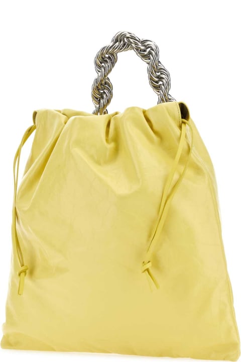 ウィメンズ新着アイテム Jil Sander Yellow Leather Bucket Bag