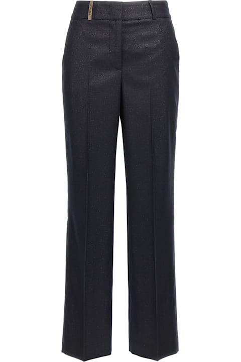 Peserico Pants & Shorts for Women Peserico Lurex Flannel Pants