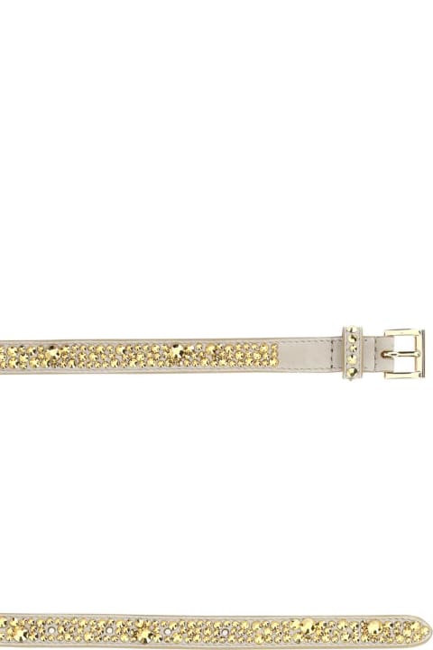 Belts for Women Prada Embellished Suede Belt